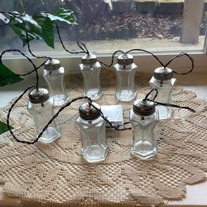 Vintage Salt and Pepper string lights 6’ handcrafted